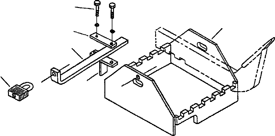 Graders Komatsu / GD530A/AW-2B/2C w/S6D102E S/N 203163-Up(GD530A2C) / SCARIFIER TOOTH STORAGE(02-008 : 02AL4151.001)