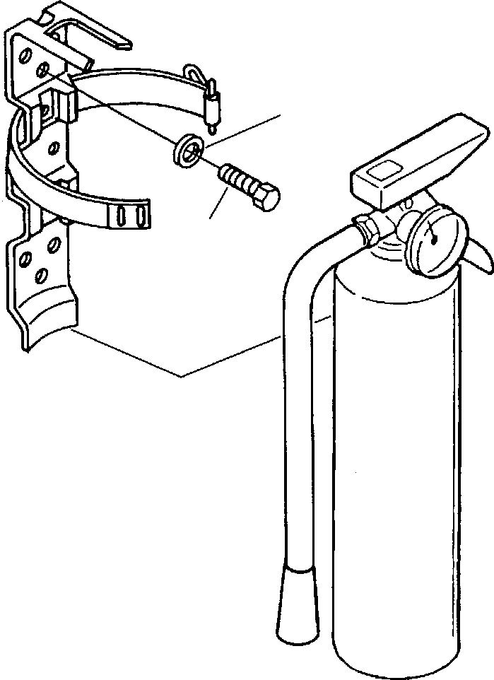 Graders Komatsu / GD530A/AW-2B/2C w/S6D102E S/N 203163-Up(GD530A2C) / FIRE EXTINGUISHER(02-012 : 02ARG8II.002)