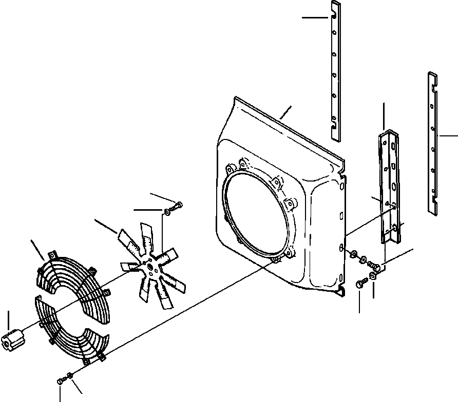 Graders Komatsu / GD530A/AW-2B/2C w/S6D102E S/N 203163-Up(GD530A2C) / ENGINE FAN AND SHROUD(06-004 : 06ARG381.001)
