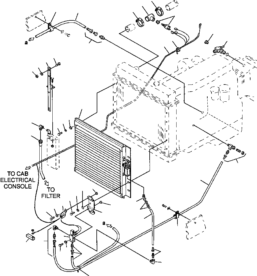 Graders Komatsu / GD530A/AW-2B/2C w/S6D102E S/N 203163-Up(GD530A2C) / RADIATOR SHUTTER INSTALLATION(06-014 : 06AVG650.004)