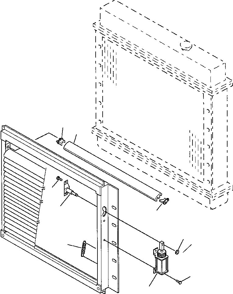 Graders Komatsu / GD530A/AW-2B/2C w/S6D102E S/N 203163-Up(GD530A2C) / RADIATOR SHUTTER(06-018 : 06AVG650.002)