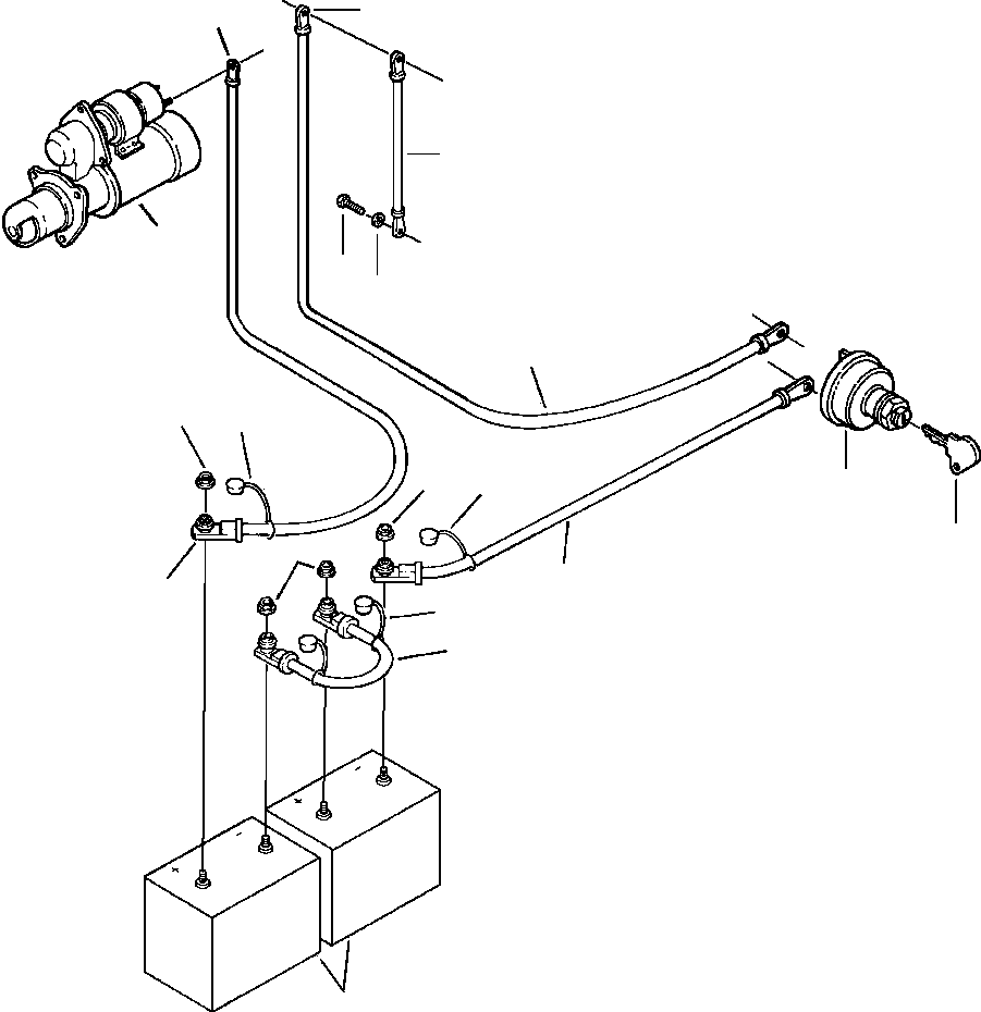 Graders Komatsu / GD530A/AW-2B/2C w/S6D102E S/N 203163-Up(GD530A2C) / MASTER DISCONNECT SWITCH(08-024 : 08AHG532.002)