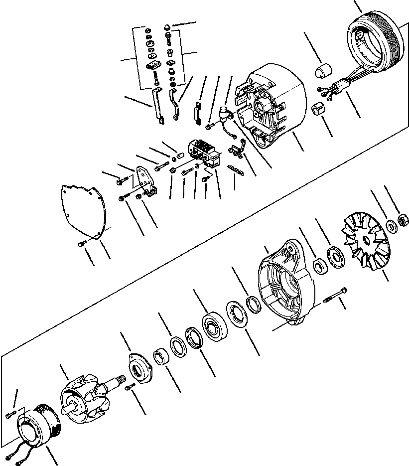 Graders Komatsu / GD530A/AW-2B/2C w/S6D102E S/N 203163-Up(GD530A2C) / ALTERNATOR - 50 A MODEL 20SI(08-034 : 08AZT12C.001)
