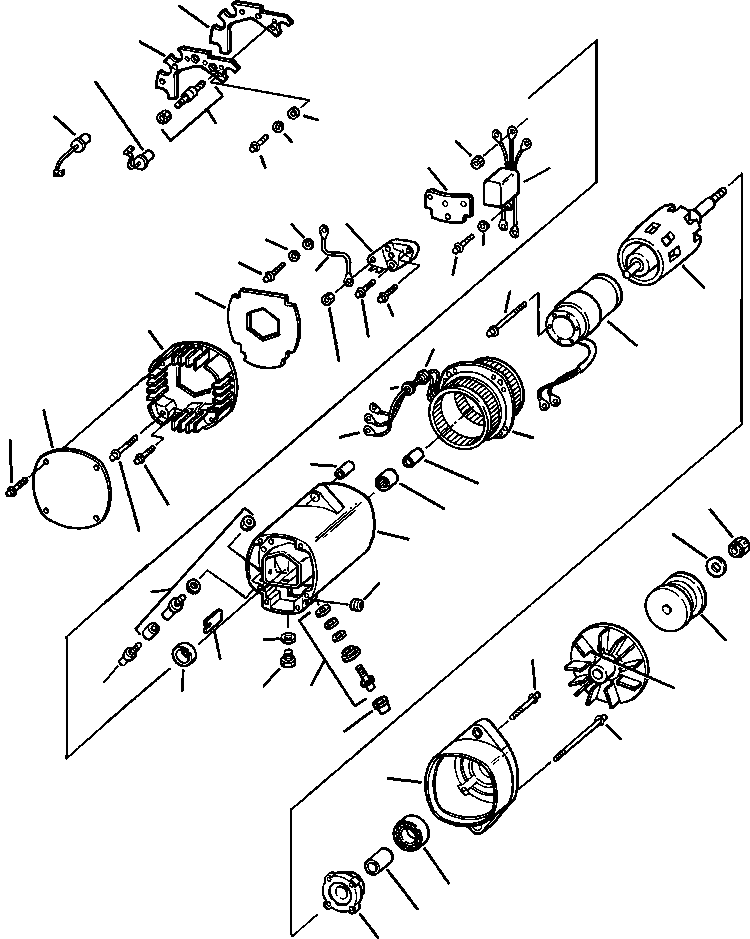 Graders Komatsu / GD530A/AW-2B/2C w/S6D102E S/N 203163-Up(GD530A2C) / ALTERNATOR - 80 A MODEL 26SI(08-042 : 08AZG530.001)