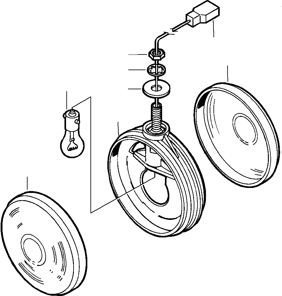 Graders Komatsu / GD530A/AW-2B/2C w/S6D102E S/N 203163-Up(GD530A2C) / TURN SIGNAL LAMP(08-074 : 08BZ4151.001)
