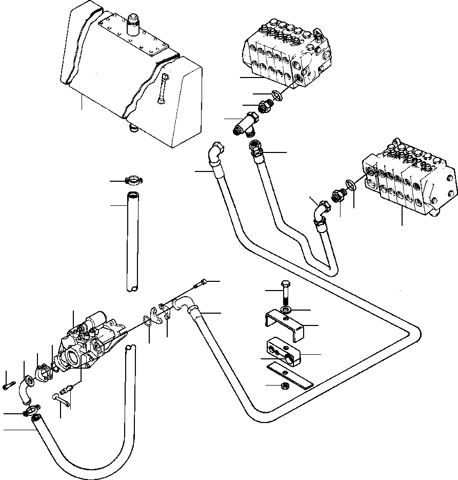 Graders Komatsu / GD530A/AW-2B/2C w/S6D102E S/N 203163-Up(GD530A2C) / BASIC HYDRAULICS PRESSURE LINES(10-002 : 10ADG8II.009)