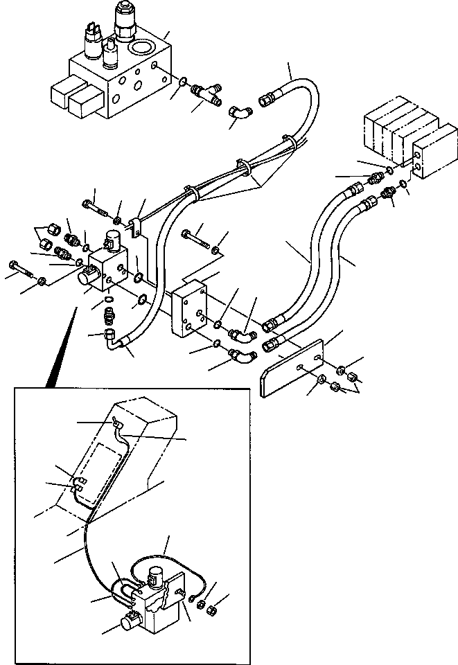 Graders Komatsu / GD530A/AW-2B/2C w/S6D102E S/N 203163-Up(GD530A2C) / AUXILIARY FLOAT VALVE INSTALLATION(10-064 : 10AHG8II.008)