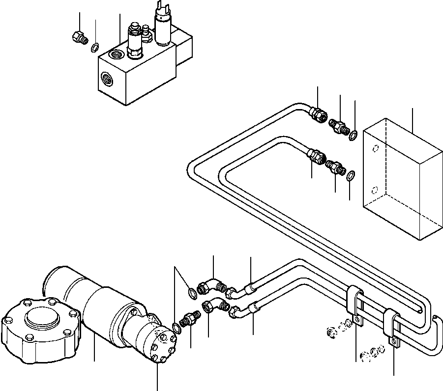 Graders Komatsu / GD530A/AW-2B/2C w/S6D102E S/N 203163-Up(GD530A2C) / CIRCLE REVERSE ACTUATOR LINES(10-066 : 10AHG580.001)
