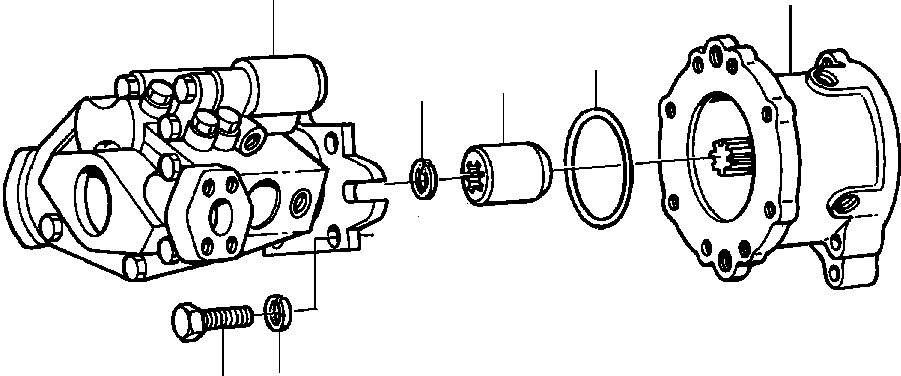 Graders Komatsu / GD530A/AW-2B/2C w/S6D102E S/N 203163-Up(GD530A2C) / HYDRAULIC SYSTEM PUMP MOUNTING(10-088 : 10AR3959.001)