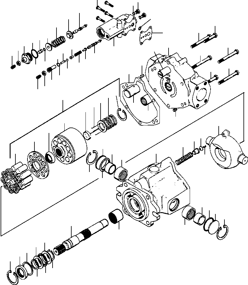 Graders Komatsu / GD530A/AW-2B/2C w/S6D102E S/N 203163-Up(GD530A2C) / HYDRAULIC SYSTEM PUMP(10-100 : 10AVG581.001)