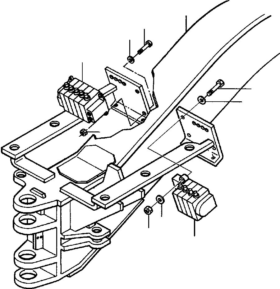 Graders Komatsu / GD530A/AW-2B/2C w/S6D102E S/N 203163-Up(GD530A2C) / CONTROL VALVE MOUNTING(10-124 : 10AZG8II.003)