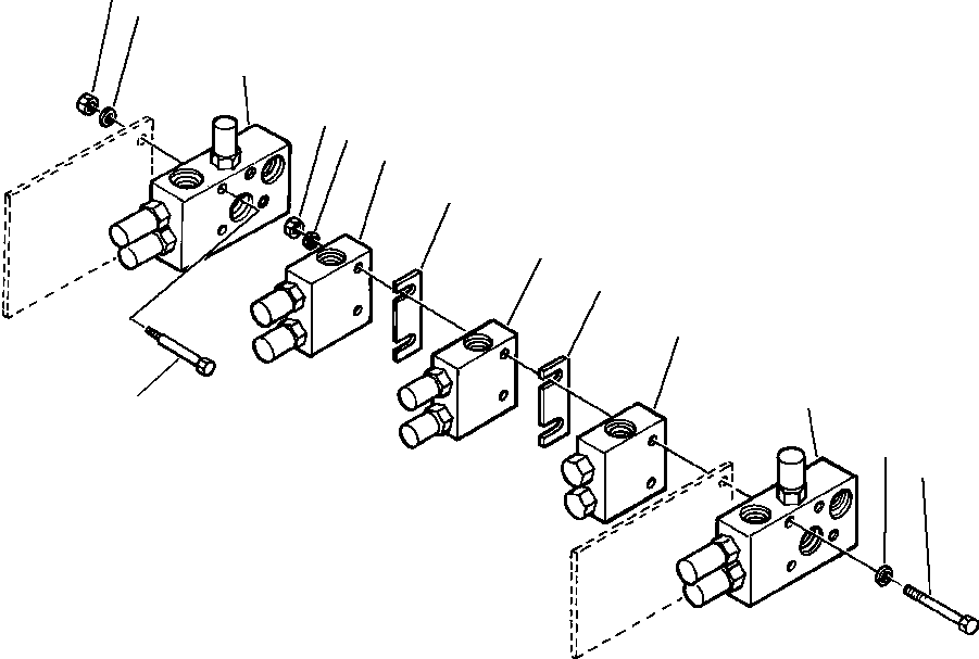 Graders Komatsu / GD530A/AW-2B/2C w/S6D102E S/N 203163-Up(GD530A2C) / CHECK AND COUNTERBALANCE VALVE MOUNTING(10-130 : 10AZ4151.003)
