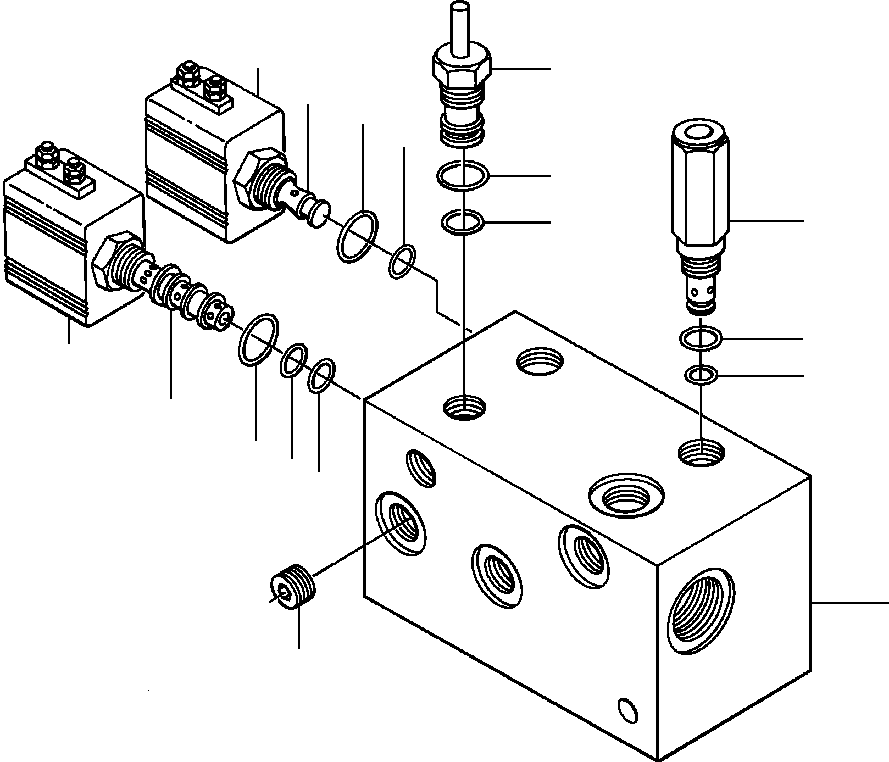 Graders Komatsu / GD530A/AW-2B/2C w/S6D102E S/N 203163-Up(GD530A2C) / JUNCTION BLOCK R.H. AND L.H. 90 DEGREE BLADE SUSPENSION(10-136 : 10BHG8II.003)