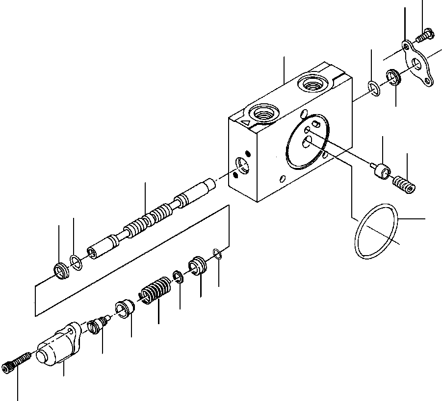 Graders Komatsu / GD530A/AW-2B/2C w/S6D102E S/N 203163-Up(GD530A2C) / VALVE SECTION R.H. BLADE LIFT(10-168 : 10BHG8II.015)