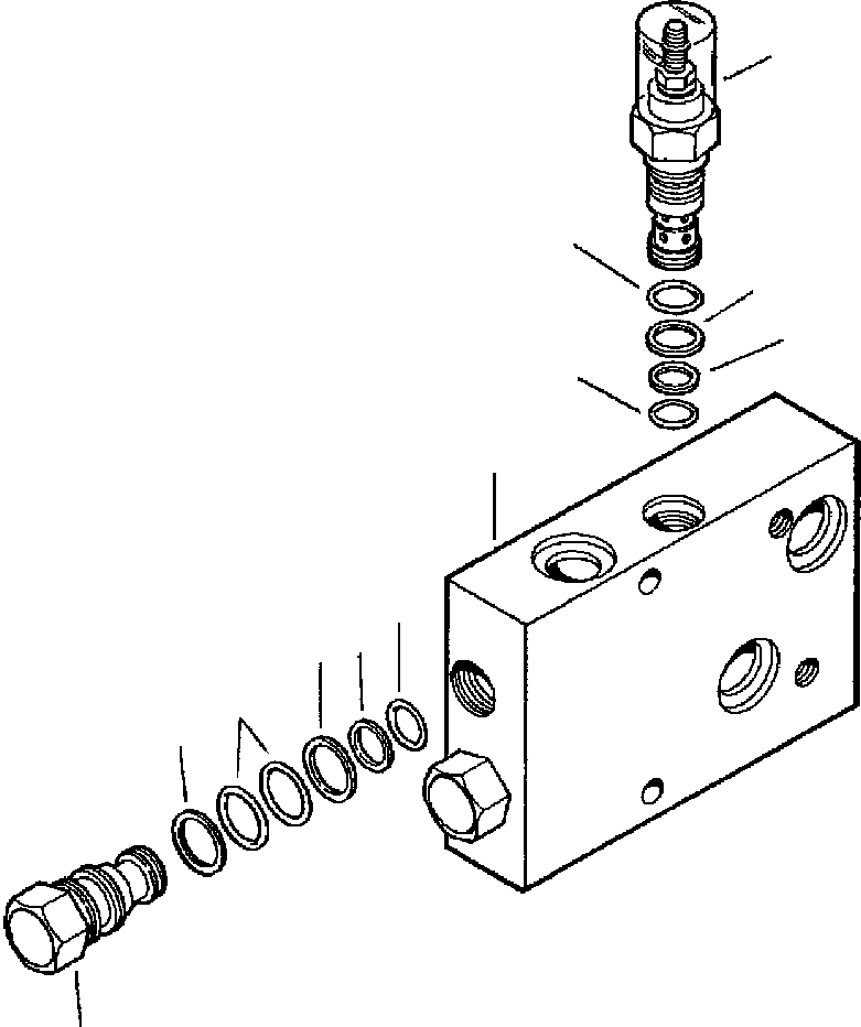 Graders Komatsu / GD530A/AW-2B/2C w/S6D102E S/N 203163-Up(GD530A2C) / DUAL PILOT CHECK AND RELIEF VALVE SCARIFIER(10-182 : 10BH4151.010)