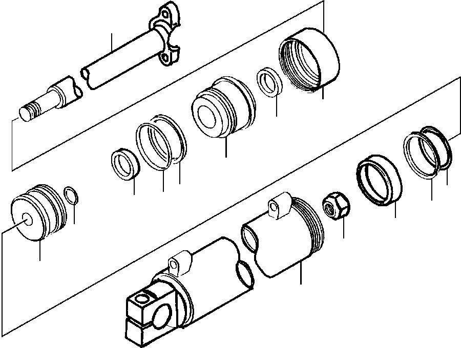 Graders Komatsu / GD530A/AW-2B/2C w/S6D102E S/N 203163-Up(GD530A2C) / DRAWBAR SIDE-SHIFT CYLINDER R.H. BIASED BLADE SUSPENSION(10-216 : 10BR3603.008)