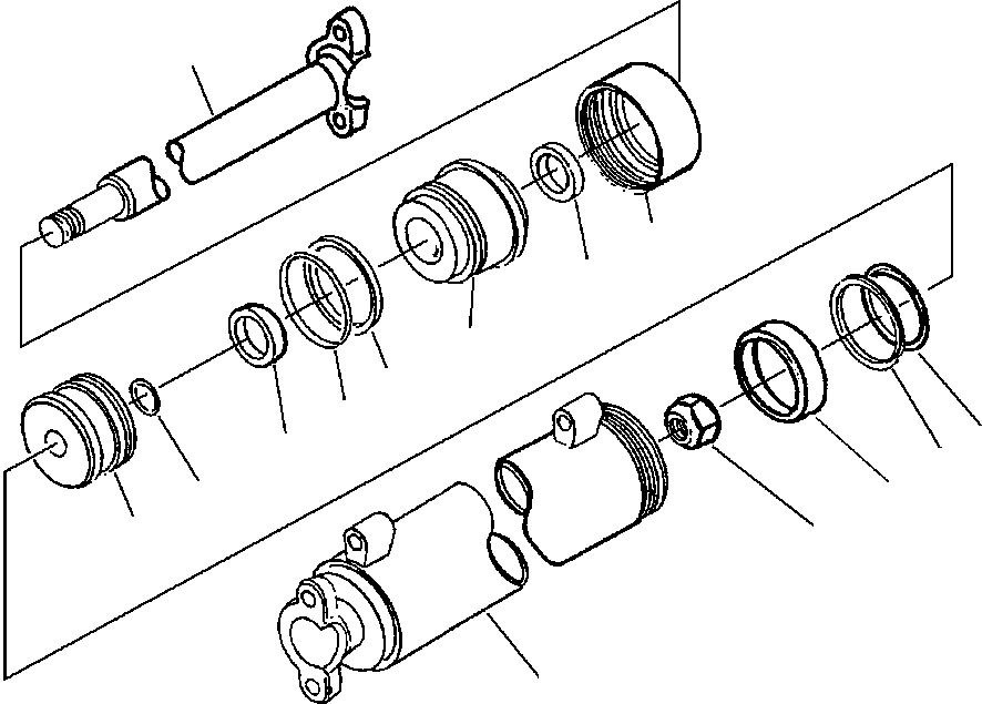 Graders Komatsu / GD530A/AW-2B/2C w/S6D102E S/N 203163-Up(GD530A2C) / DRAWBAR SIDE-SHIFT CYLINDER 3.50 INCH INSIDE DIAMETER(10-218 : 10BR3603.009)