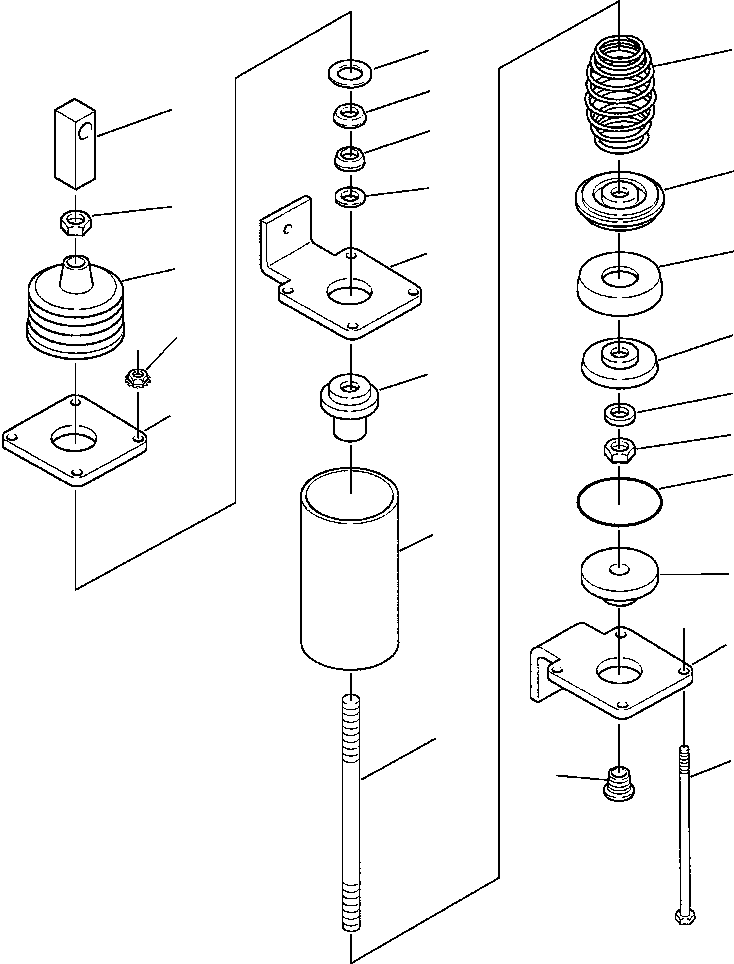 Graders Komatsu / GD530A/AW-2B/2C w/S6D102E S/N 203163-Up(GD530A2C) / RADIATOR SHUTTER HYDRAULIC CYLINDER(10-230 : 10BRG670.002)