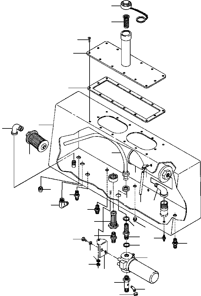 Graders Komatsu / GD530A/AW-2B/2C w/S6D102E S/N 203163-Up(GD530A2C) / HYDRAULIC OIL TANK AWD(10-238 : 10BZG381.001)