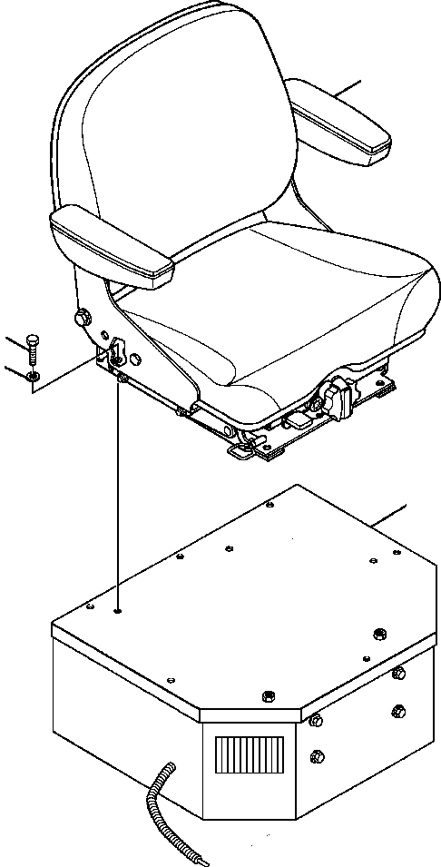 Graders Komatsu / GD530A/AW-2B/2C w/S6D102E S/N 203163-Up(GD530A2C) / SUSPENSION SEAT MOUNTING(13-026 : 13BDG531.001)