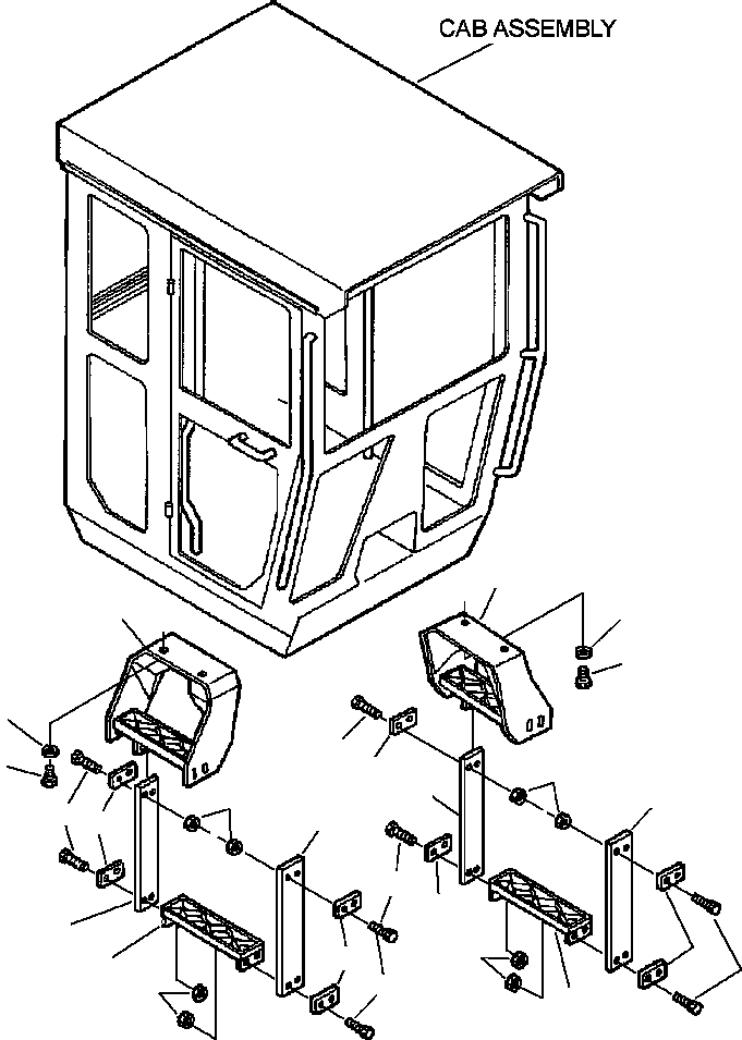 Graders Komatsu / GD530A/AW-2B/2C w/S6D102E S/N 203163-Up(GD530A2C) / CAB STEPS(13-032 : 13BMG531.001)