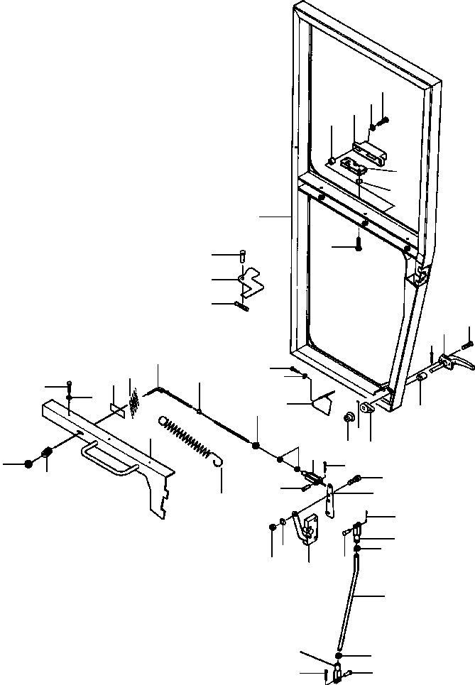 Graders Komatsu / GD530A/AW-2B/2C w/S6D102E S/N 203163-Up(GD530A2C) / L.H. CAB DOOR FULL HEIGHT(13-080 : 13CMG380.003)