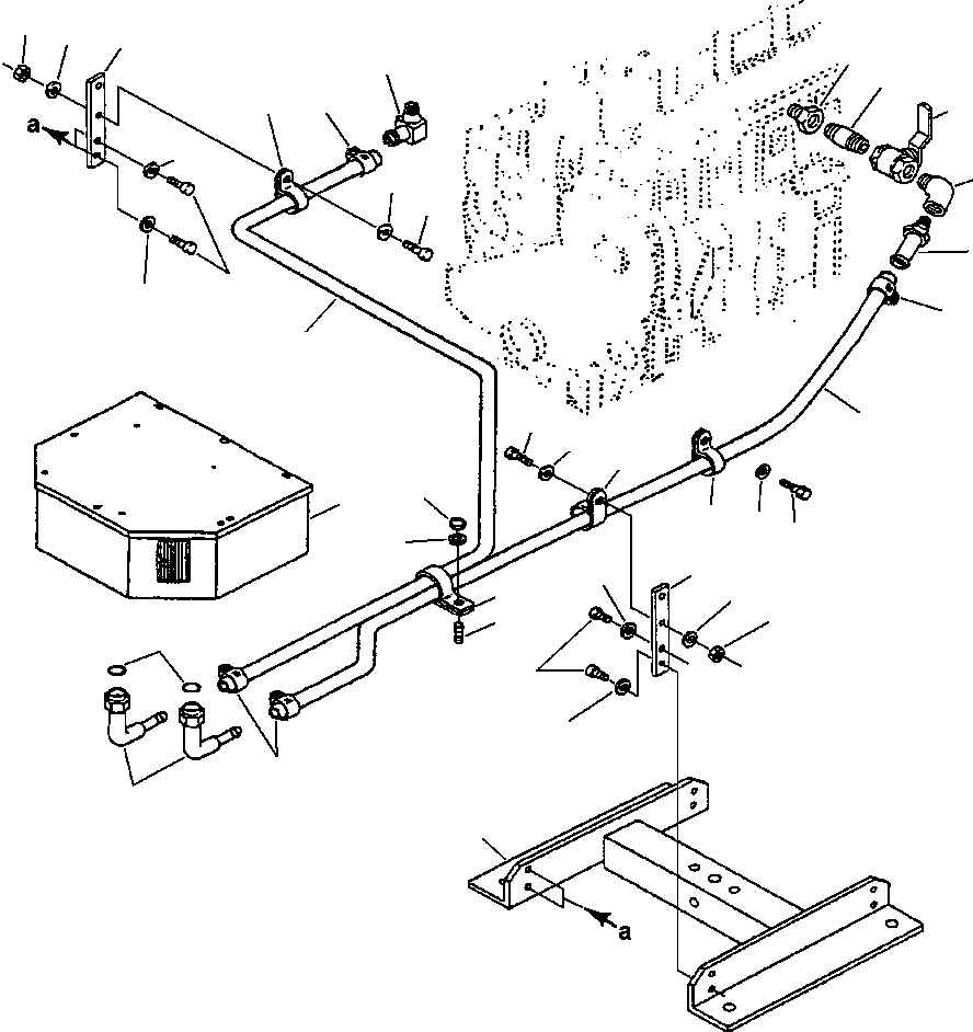 Graders Komatsu / GD530A/AW-2B/2C w/S6D102E S/N 203163-Up(GD530A2C) / HEATER HOSE(13-120 : 13DZG380.002)