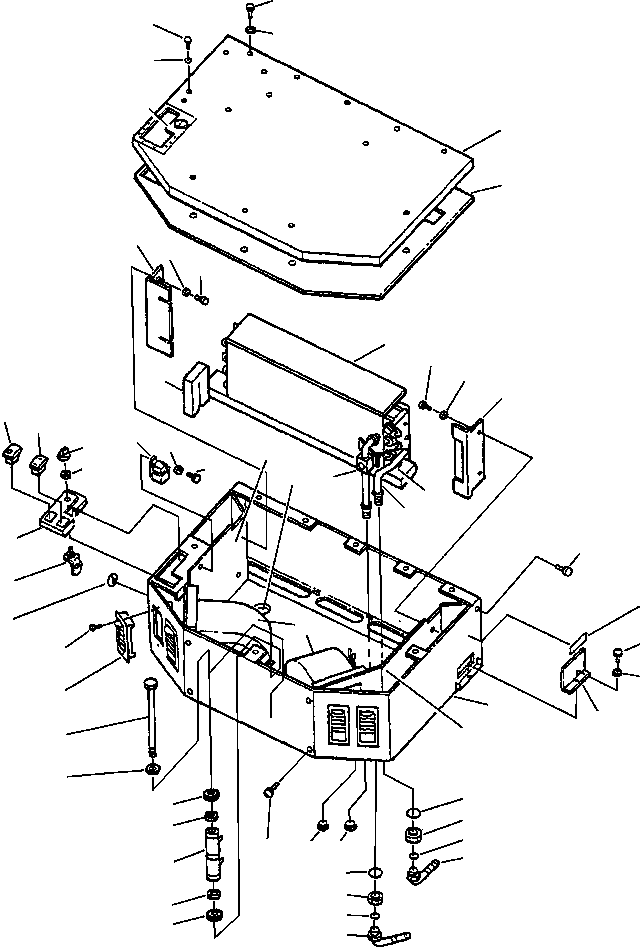 Graders Komatsu / GD530A/AW-2B/2C w/S6D102E S/N 203163-Up(GD530A2C) / HEATER BOX ASSEMBLY S/N 203918 AND UP(13-128 : 13DZG530.001)