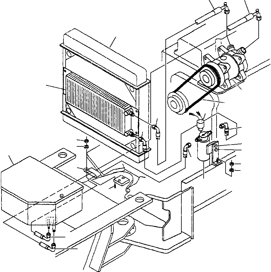 Graders Komatsu / GD530A/AW-2B/2C w/S6D102E S/N 203163-Up(GD530A2C) / AIR CONDITIONER LINES S/N 203163-203917(13-146 : 13EDG531.001)