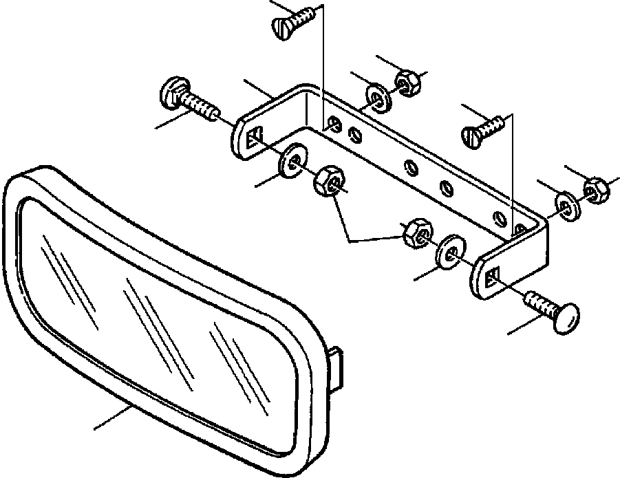 Graders Komatsu / GD530A/AW-2B/2C w/S6D102E S/N 203163-Up(GD530A2C) / INSIDE REAR-VIEW MIRROR(13-162 : 13FR4151.001)
