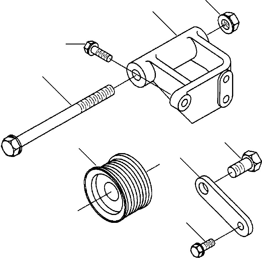 Graders Komatsu / GD530A/AW-2B/2C w/S6D102E S/N 203163-Up(GD530A2C) / ALTERNATOR MOUNTING(E6-002 : E6AC610T.004)