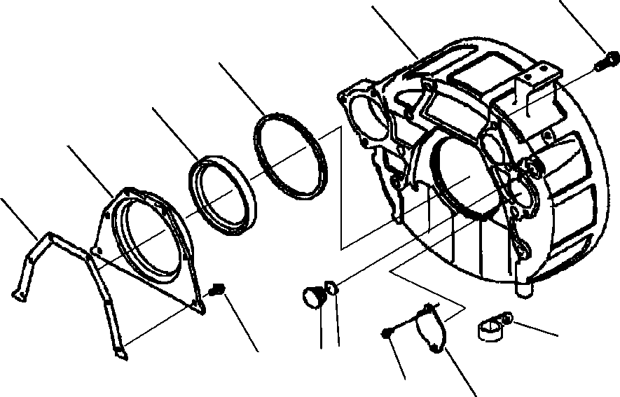 Graders Komatsu / GD530A/AW-2B/2C w/S6D102E S/N 203163-Up(GD530A2C) / FLYWHEEL HOUSING(E8-006 : E8AF6B.002)
