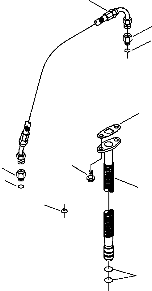 Graders Komatsu / GD650A-2CY S/N 211061-211069(GD650AK) / FIG. A1120-A3A2 TURBOCHARGER PLUMBING(A-012 : A1120-A3A2)