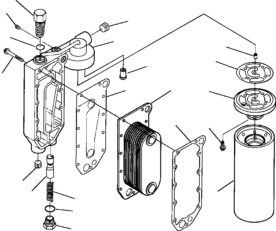Graders Komatsu / GD650A-2CY S/N 211061-211069(GD650AK) / FIG. A3112-A3A4 LUBRICATION OIL COOLER(A-042 : A3112-A3A4)