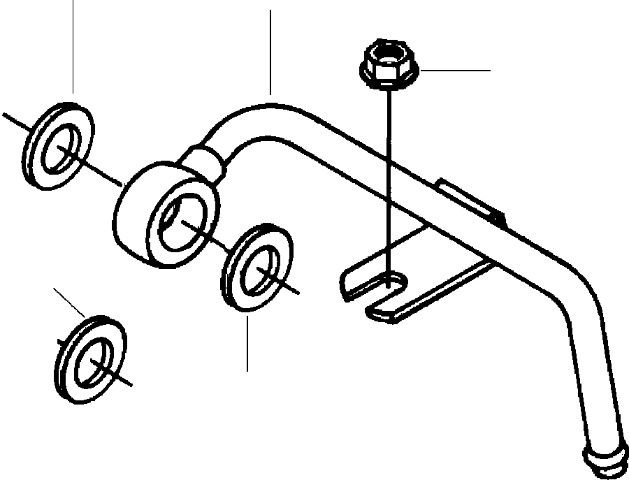 Graders Komatsu / GD650A-2CY S/N 211061-211069(GD650AK) / FIG. A4106-A3A1 FUEL DRAIN LINE(A-046 : A4106-A3A1)