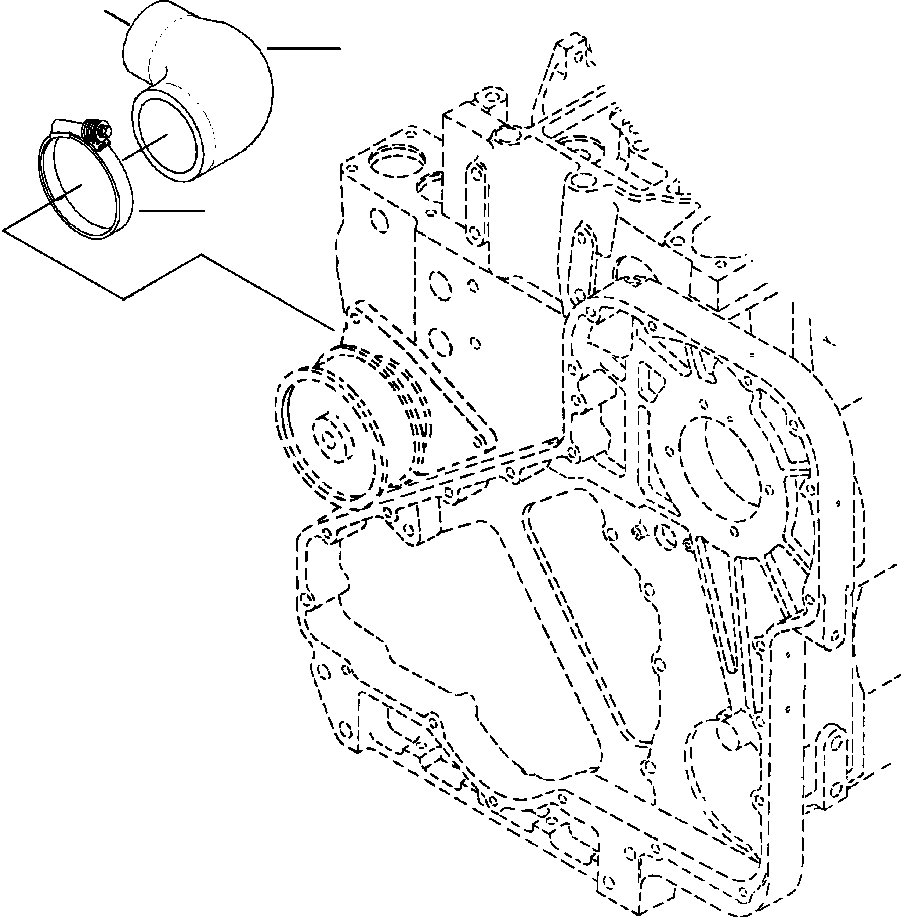 Graders Komatsu / GD650A-2CY S/N 211061-211069(GD650AK) / FIG. A5999-A3A1 WATER INLET CONNECTION(A-074 : A5999-A3A1)