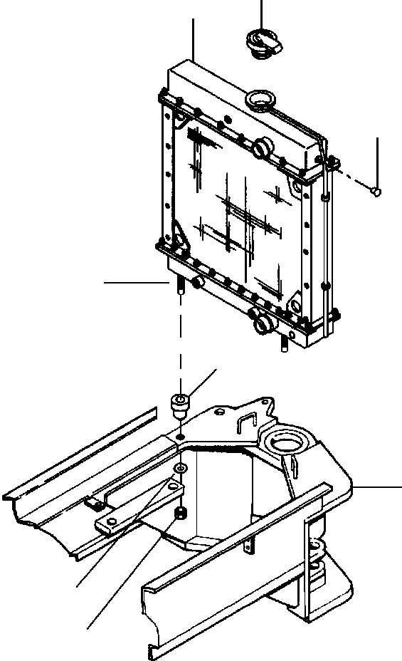Graders Komatsu / GD650A-2CY S/N 211061-211069(GD650AK) / FIG. C5110-01A0 RADIATOR MOUNTING(C-002 : C5110-01A0)