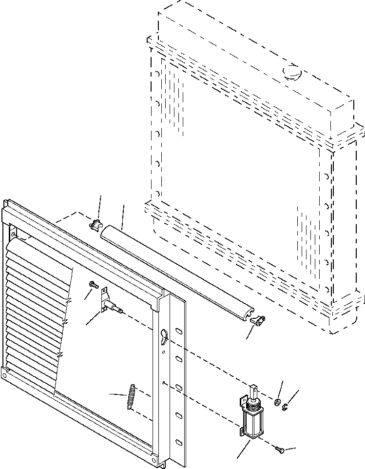 Graders Komatsu / GD650A-2CY S/N 211061-211069(GD650AK) / FIG. C5140-01A1 RADIATOR SHUTTER ASSEMBLY(C-014 : C5140-01A1)