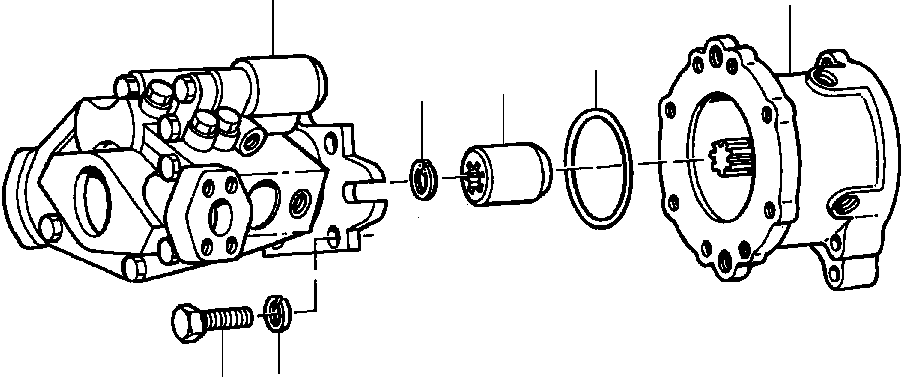 Graders Komatsu / GD650A-2CY S/N 211061-211069(GD650AK) / FIG. H5140-01A0 HYDRAULIC SYSTEM PUMP MOUNTING(H-066 : H5140-01A0)