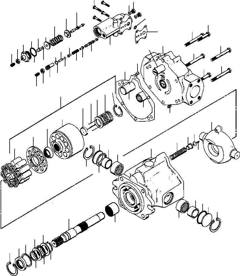 Graders Komatsu / GD650A-2CY S/N 211061-211069(GD650AK) / FIG. H5150-01A0 HYDRAULIC SYSTEM PUMP(H-074 : H5150-01A0)