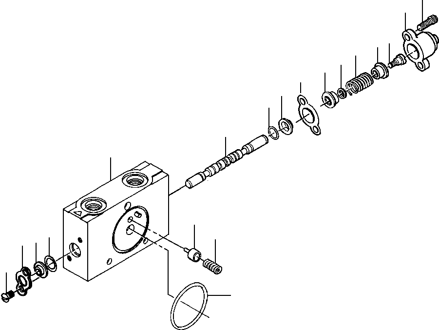 Graders Komatsu / GD650A-2CY S/N 211061-211069(GD650AK) / FIG. H5180-02A18 VALVE SECTION - RH BLADE LIFT(H-126 : H5180-02A18)