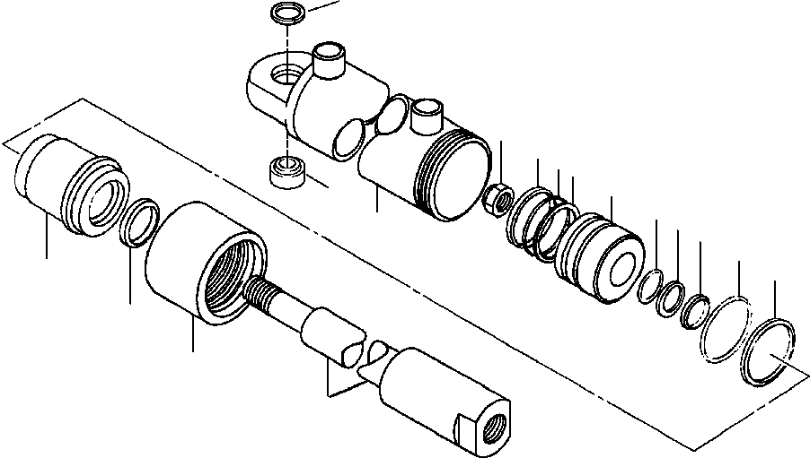 Graders Komatsu / GD650A-2CY S/N 211061-211069(GD650AK) / FIG. H5200-01A0 STEERING CYLINDER(H-142 : H5200-01A0)