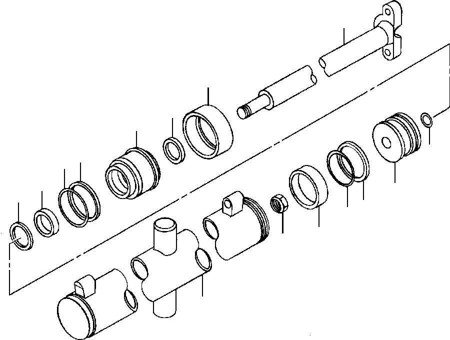 Graders Komatsu / GD650A-2CY S/N 211061-211069(GD650AK) / FIG. H5200-01A5 DRAWBAR LIFT CYLINDER - R.H. AND L.H. 90°  BLADE SUSPENSION(H-148 : H5200-01A5)