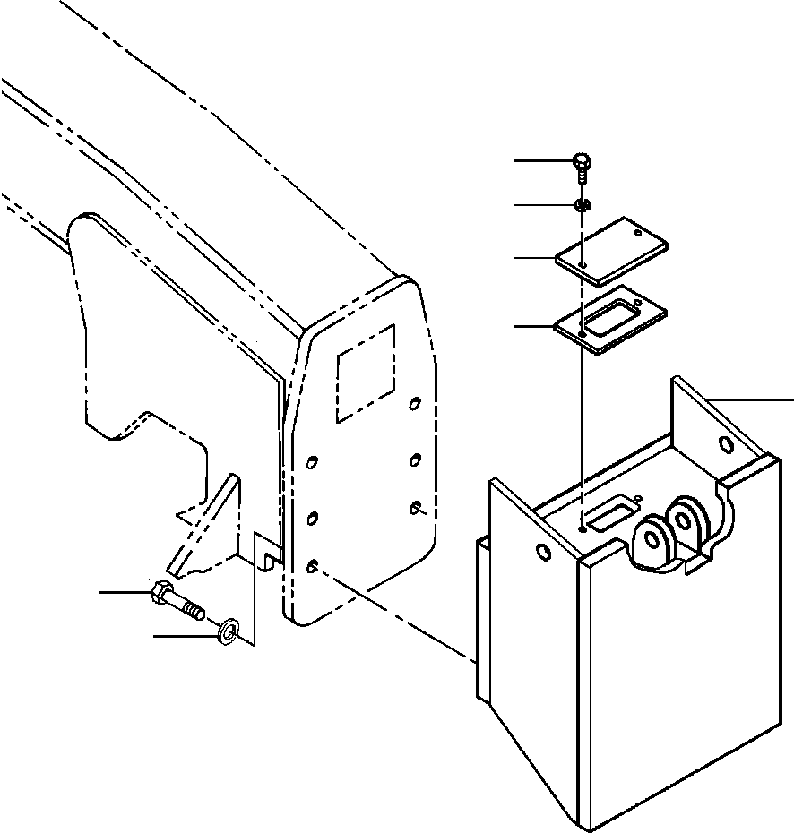 Graders Komatsu / GD650A-2CY S/N 211061-211069(GD650AK) / FIG. J5170-01A0 PUSH PLATE - WITHOUT HITCH PIN(J-014 : J5170-01A0)