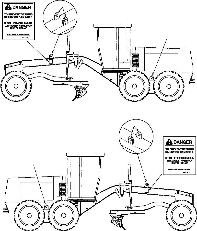 Graders Komatsu / GD650A-2CY S/N 211061-211069(GD650AK) / FIG. J5210-01A0 LIFTING EYES(J-022 : J5210-01A0)
