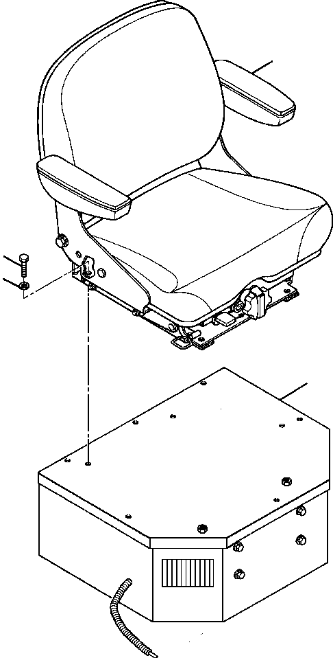 Graders Komatsu / GD650A-2CY S/N 211061-211069(GD650AK) / FIG. K5110-01A2 SUSPENSION SEAT MOUNTING(K-002 : K5110-01A2)