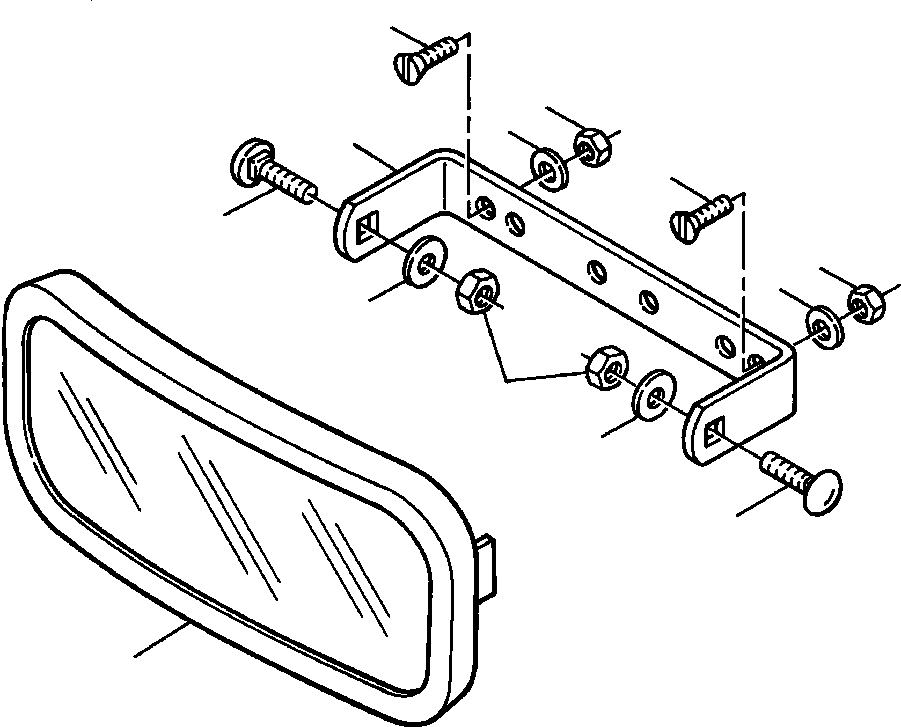 Graders Komatsu / GD650A-2CY S/N 211061-211069(GD650AK) / FIG. K5380-01A0 REAR VIEW MIRROR - INSIDE MOUNTING(K-090 : K5380-01A0)