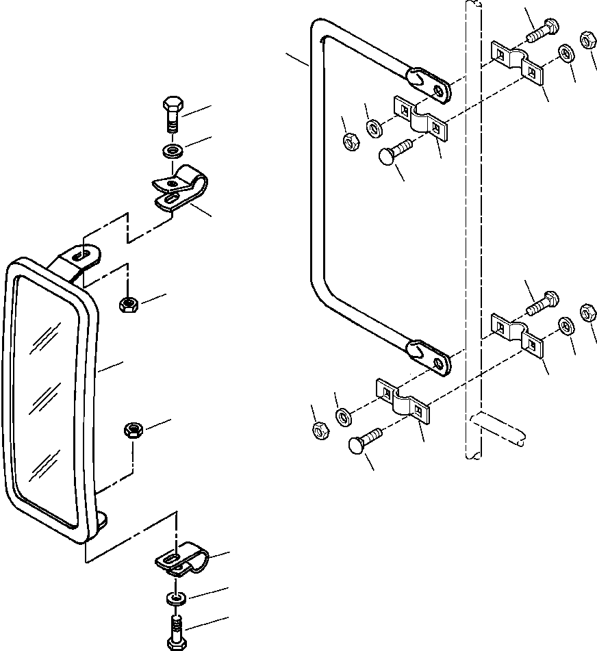 Graders Komatsu / GD650A-2CY S/N 211061-211069(GD650AK) / FIG. K5380-01A1 MIRROR - WEST COAST(K-092 : K5380-01A1)