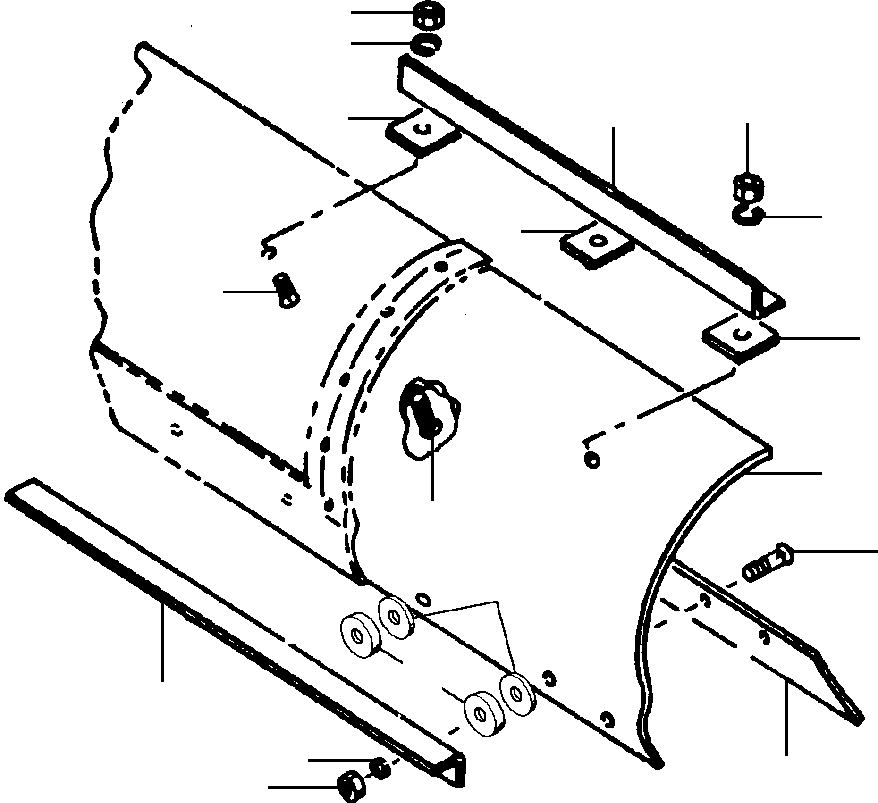 Graders Komatsu / GD650A-2CY S/N 211061-211069(GD650AK) / FIG. T5510-01A3A 5/8 INCH EXTENSION FOR 1 INCH MOLDBOARD - FOR 14 FT. MOLDBOARD(T-036 : T5510-01A3A)