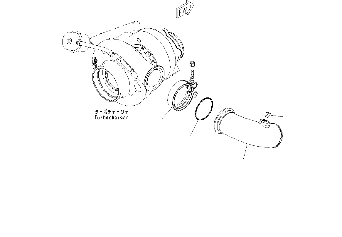 Komatsu parts book diagram for SAA6D107E-1CC S/N 26540705-UP (For GD655-5): AIR TRANSFER CONNECTION